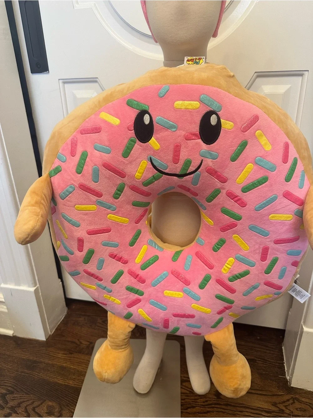 Plush Pink Sprinkle Donut Halloween Costume for Kids Frosted 7-12 years NEW 🍩